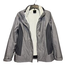 ZeroXposur women's gray insulated‎ winter jacket with fleece inner liner Size M
